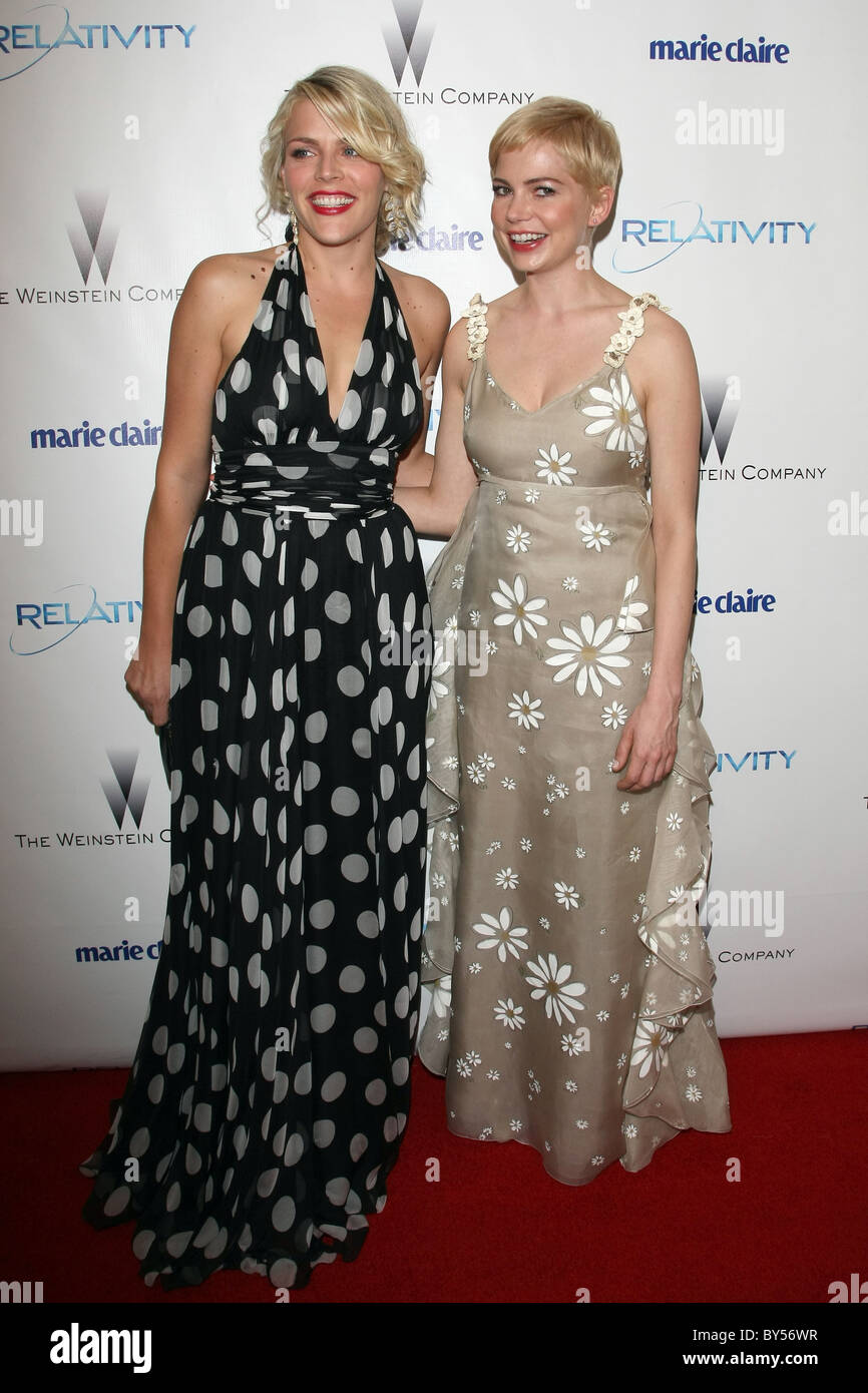 BUSY PHILIPPS MICHELLE WILLIAMS RELATIVITY MEDIA AND THE WEINSTEIN COMPANY 2011 GOLDEN GLOBES AFTER PARTY BEVERLY HILLS LOS AN Stock Photo