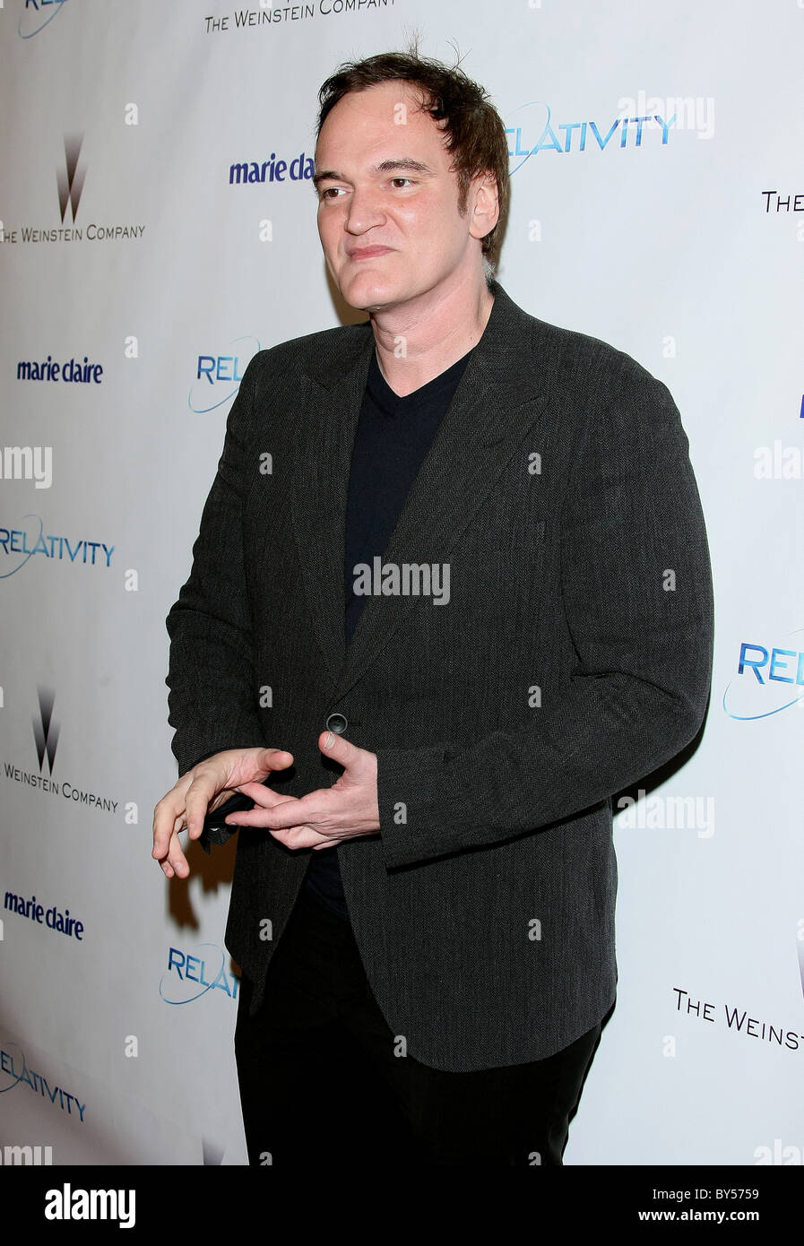 QUENTIN TARANTINO RELATIVITY MEDIA AND THE WEINSTEIN COMPANY 2011 GOLDEN GLOBES AFTER PARTY BEVERLY HILLS LOS ANGELES CALIFORN Stock Photo