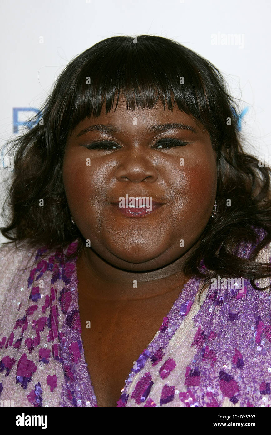 GABOUREY SIDIBE RELATIVITY MEDIA AND THE WEINSTEIN COMPANY 2011 GOLDEN GLOBES AFTER PARTY BEVERLY HILLS LOS ANGELES CALIFORNIA Stock Photo