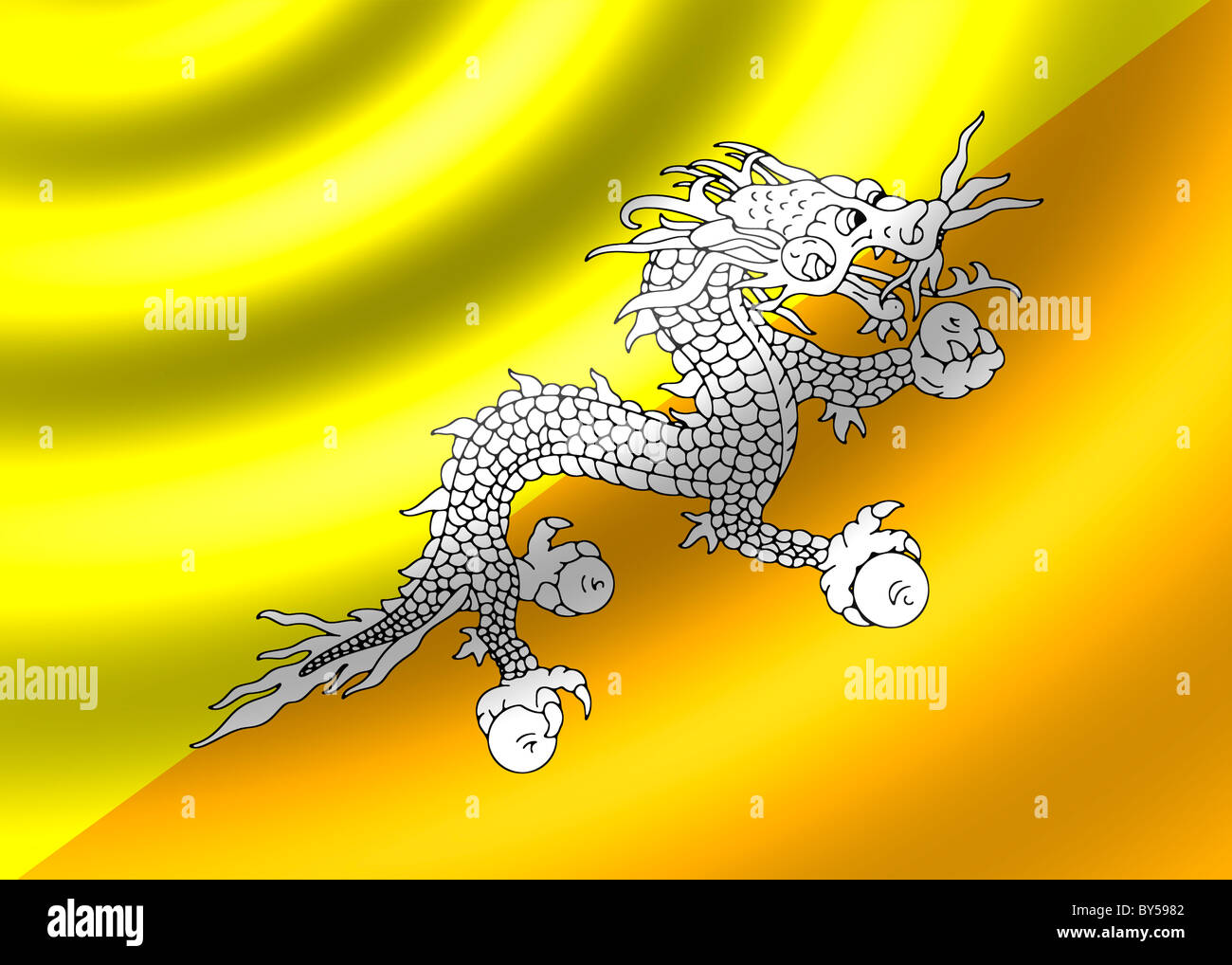 Bhutan flag hires stock photography and images Alamy