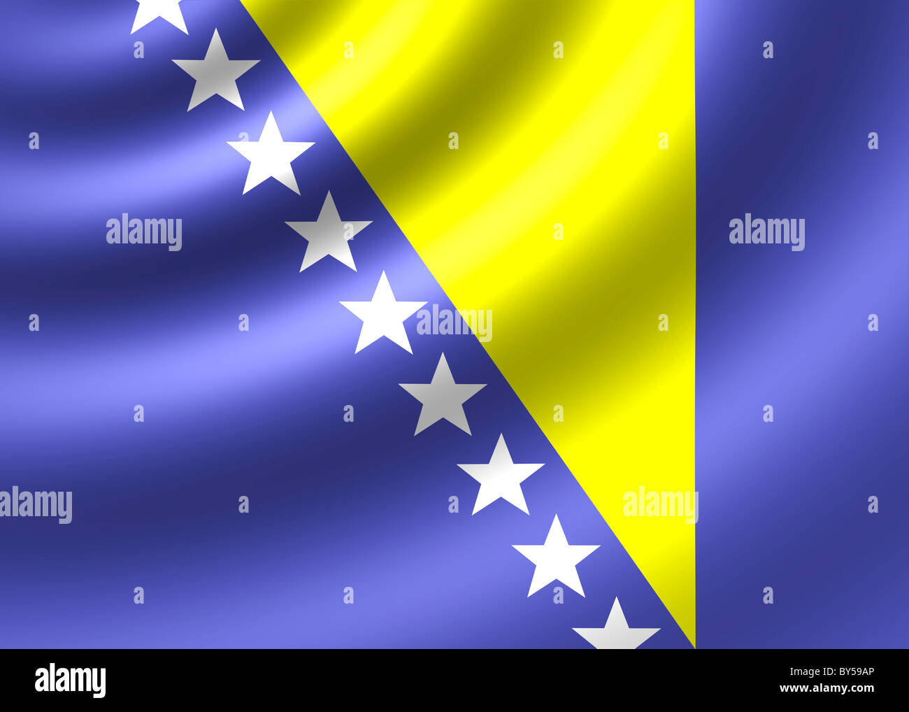 Bosnia and Herzegovina flag Stock Photo - Alamy