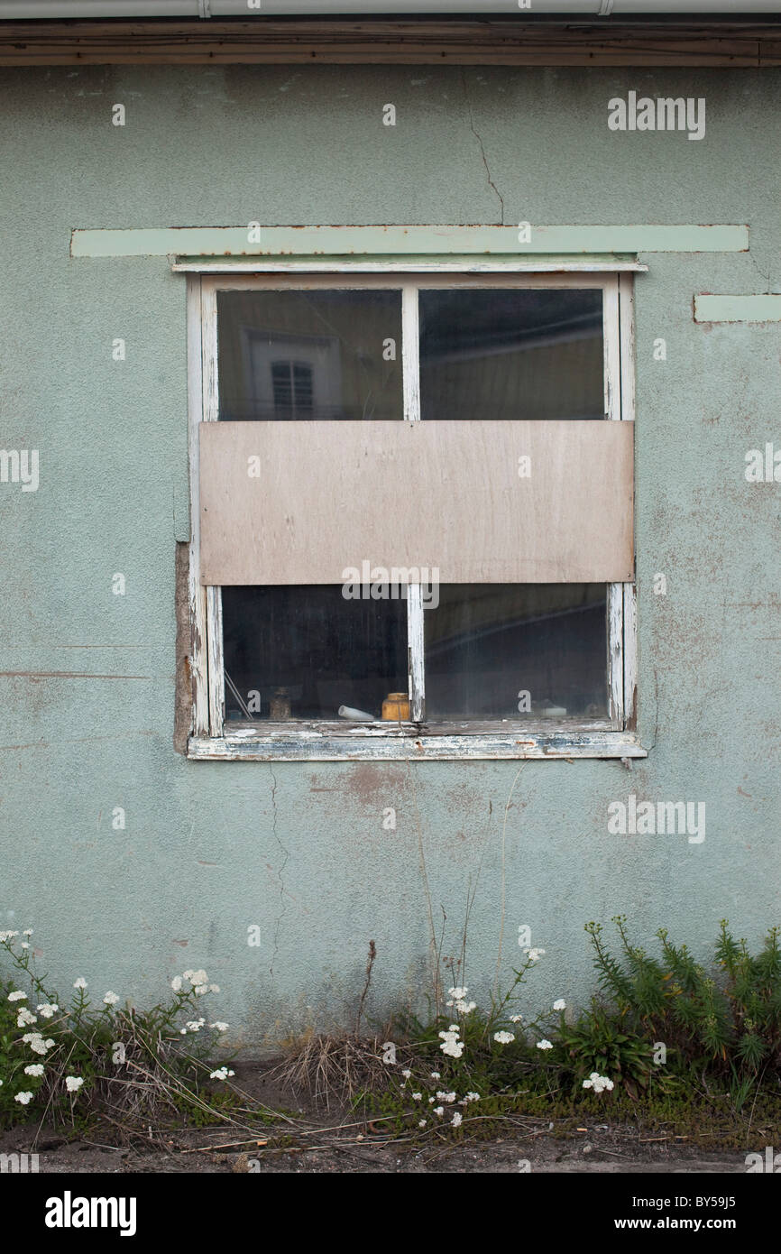 A boarded up window Stock Photo Alamy