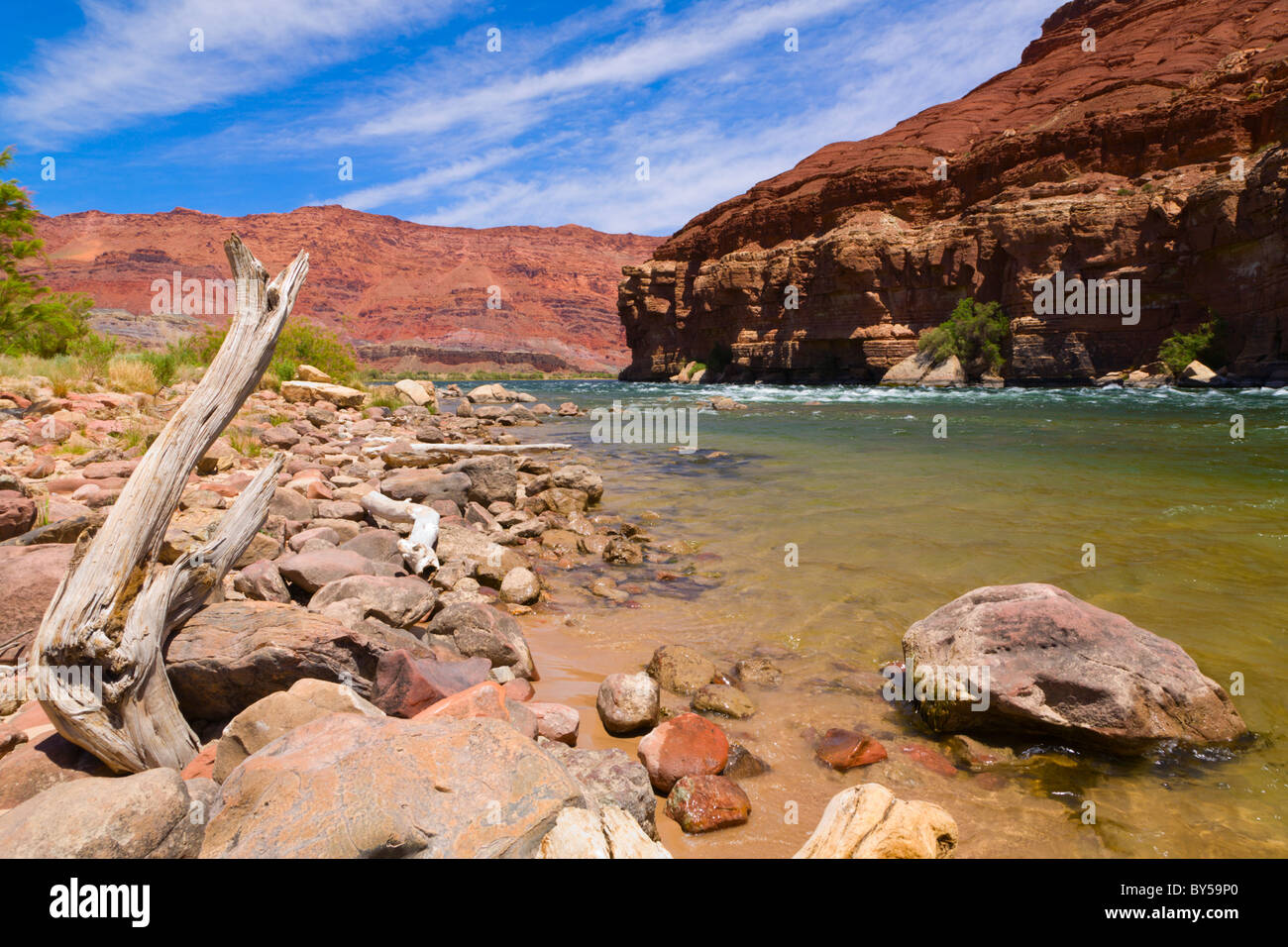 Colorado river at Lees Ferry Stock Photo