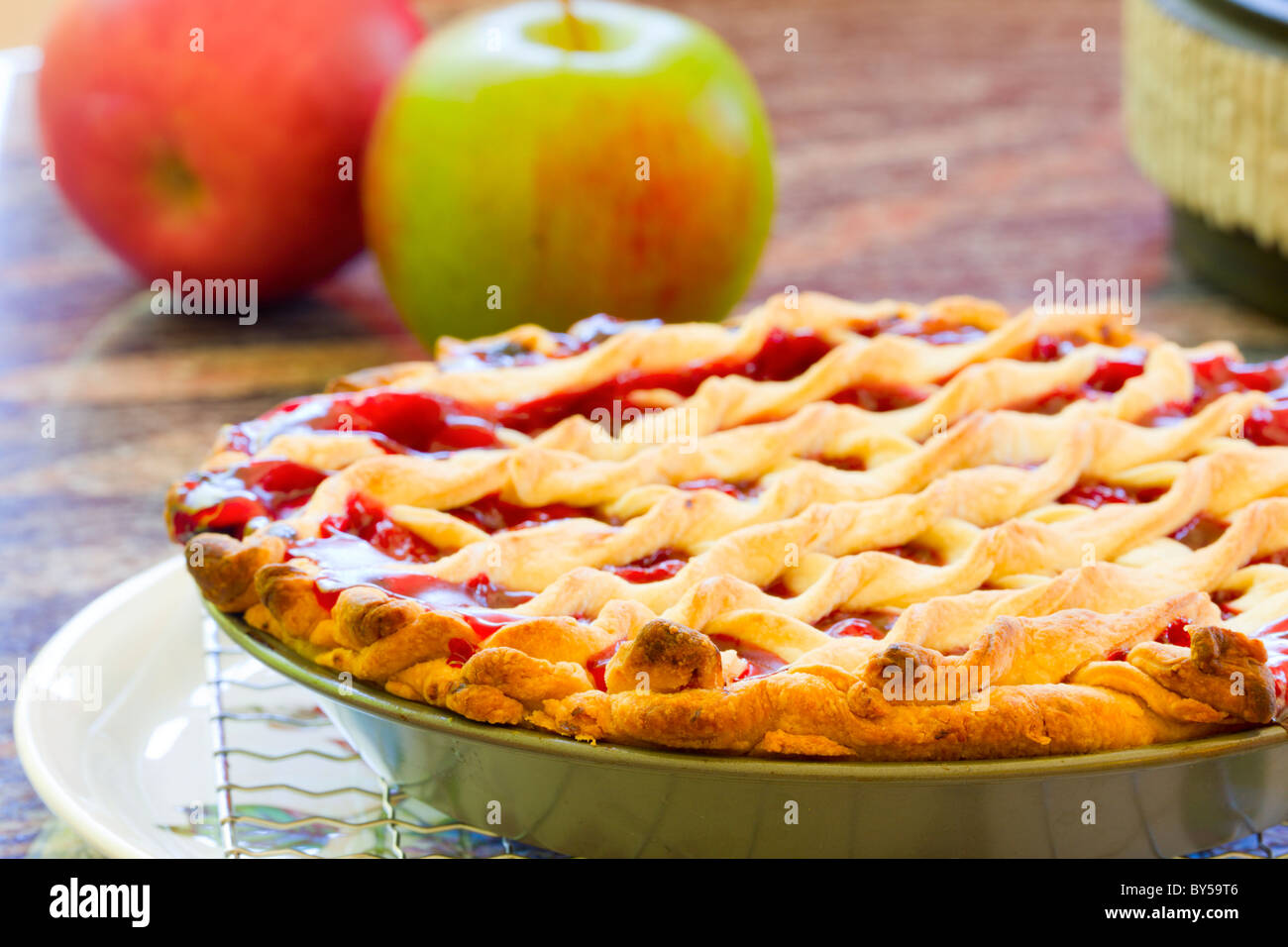 Homemade cherry pie Stock Photo - Alamy