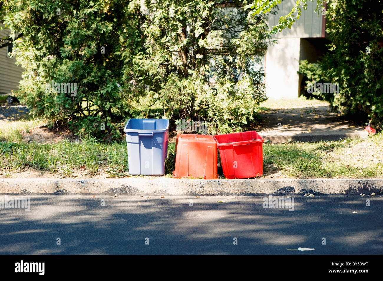 Three bins in a row hi-res stock photography and images - Alamy