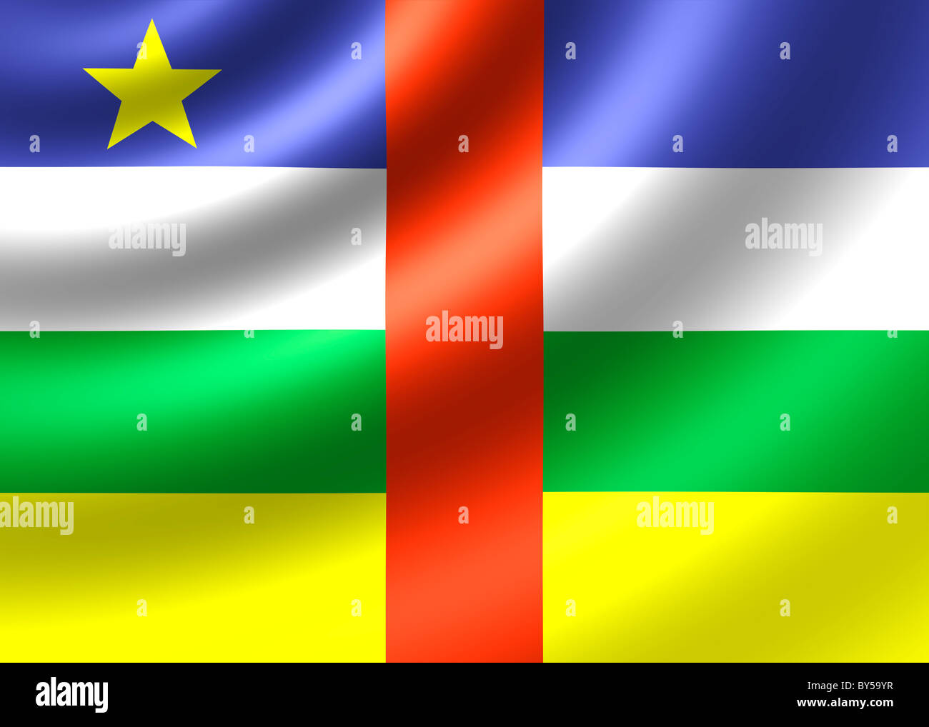 Central African Republic flag Stock Photo - Alamy