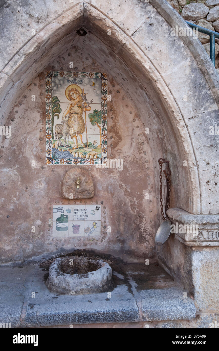 Drinking Fountain in Deia, Mallorca, Spain Stock Photo Alamy