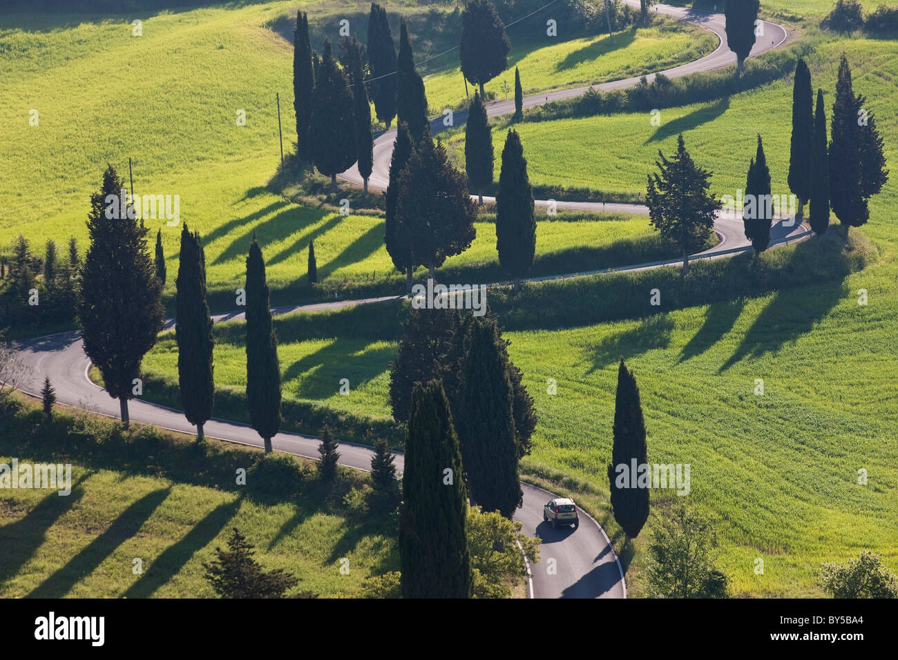 Winding Road, Monticchiello, Tuscany, Italy Stock Photo - Alamy