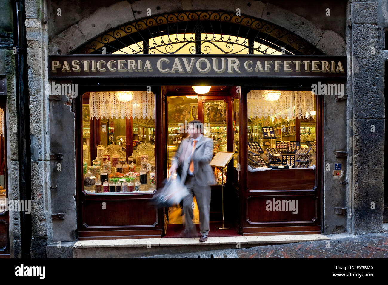 Confectioner 's Shop, Bergamo, Lombardy, Italy Stock Photo