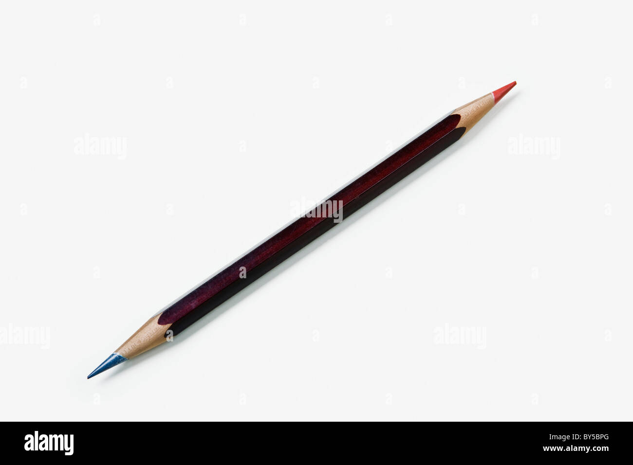 A double ended colored pencil Stock Photo