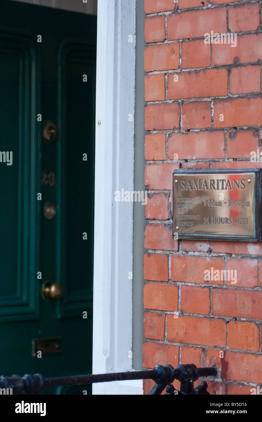 An open doorway at the Samaritans in Limerick city, Republic of Ireland Stock Photo