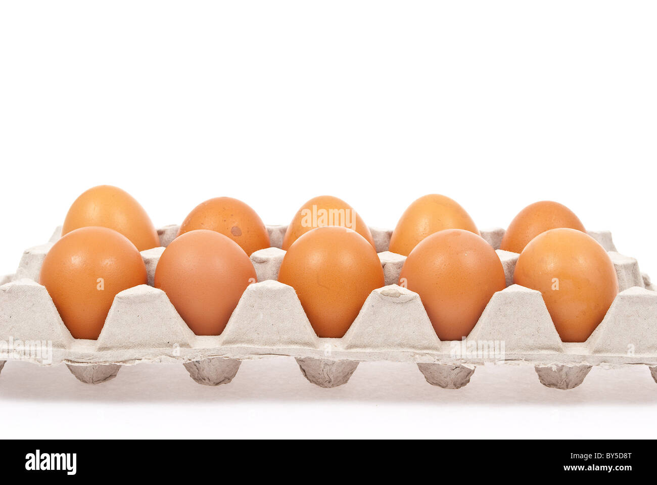 Brown eggs in box Stock Photo - Alamy