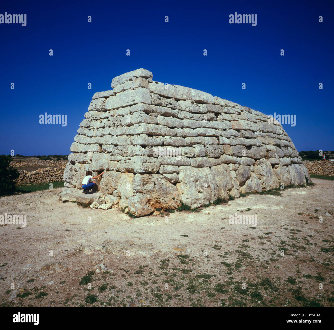 Naveta des tudons prehistoric monument hi-res stock photography and ...