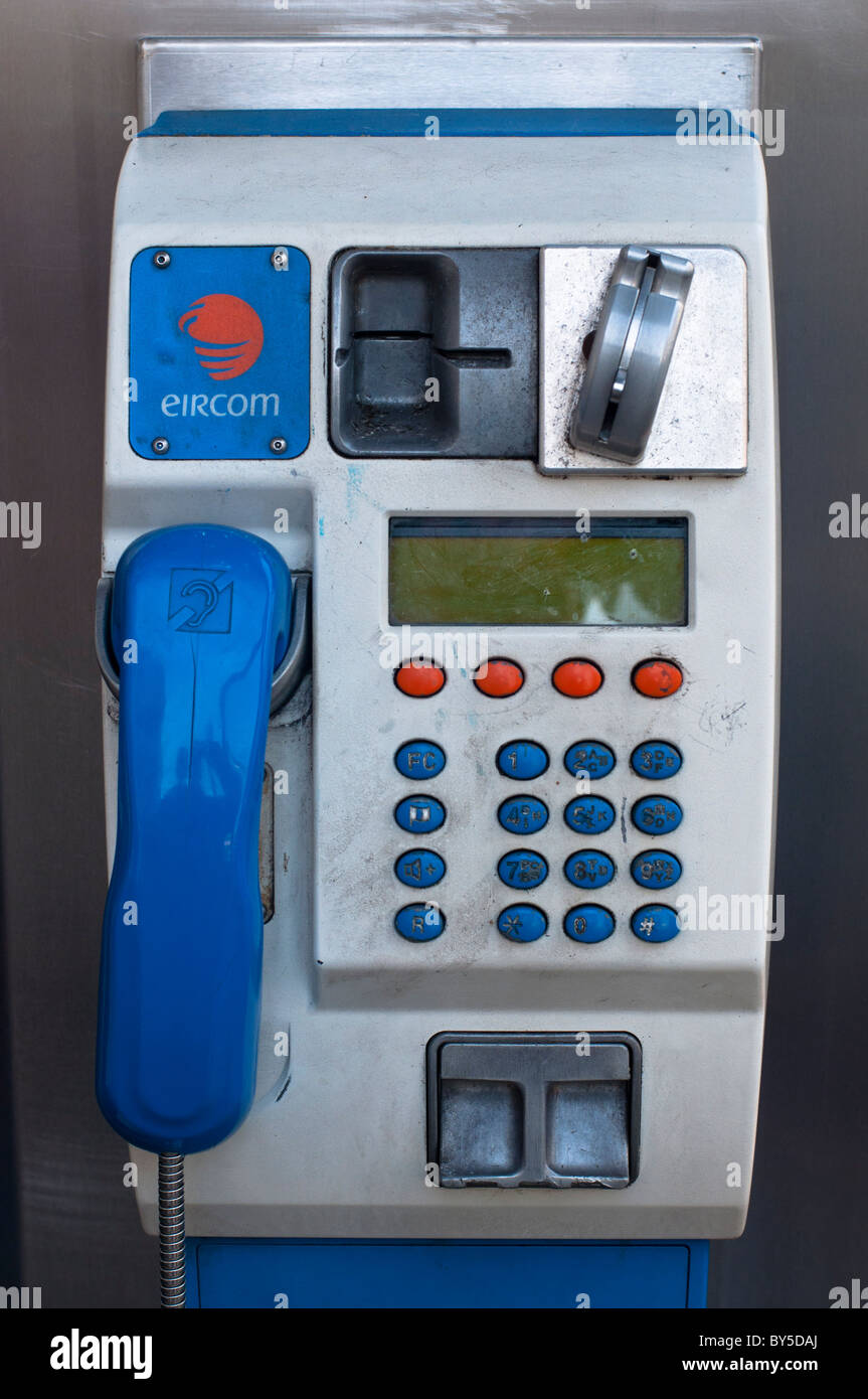 EIRCOM public telephone in Limerick, Republic of Ireland Stock Photo