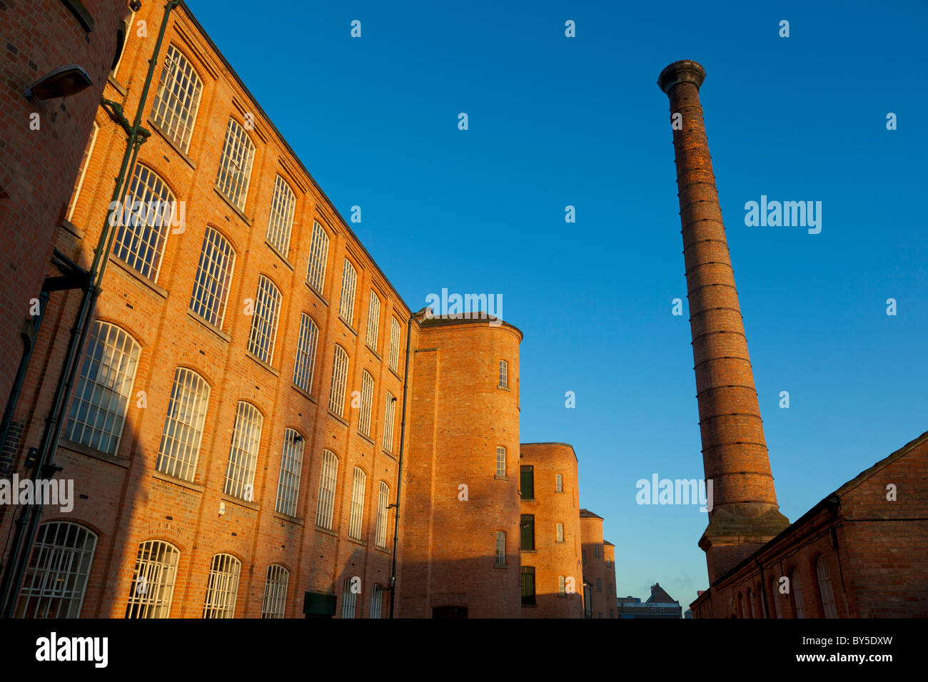 Harrington mill and chimney tower long eaton Derbyshire England UK GB EU Europe Stock Photo