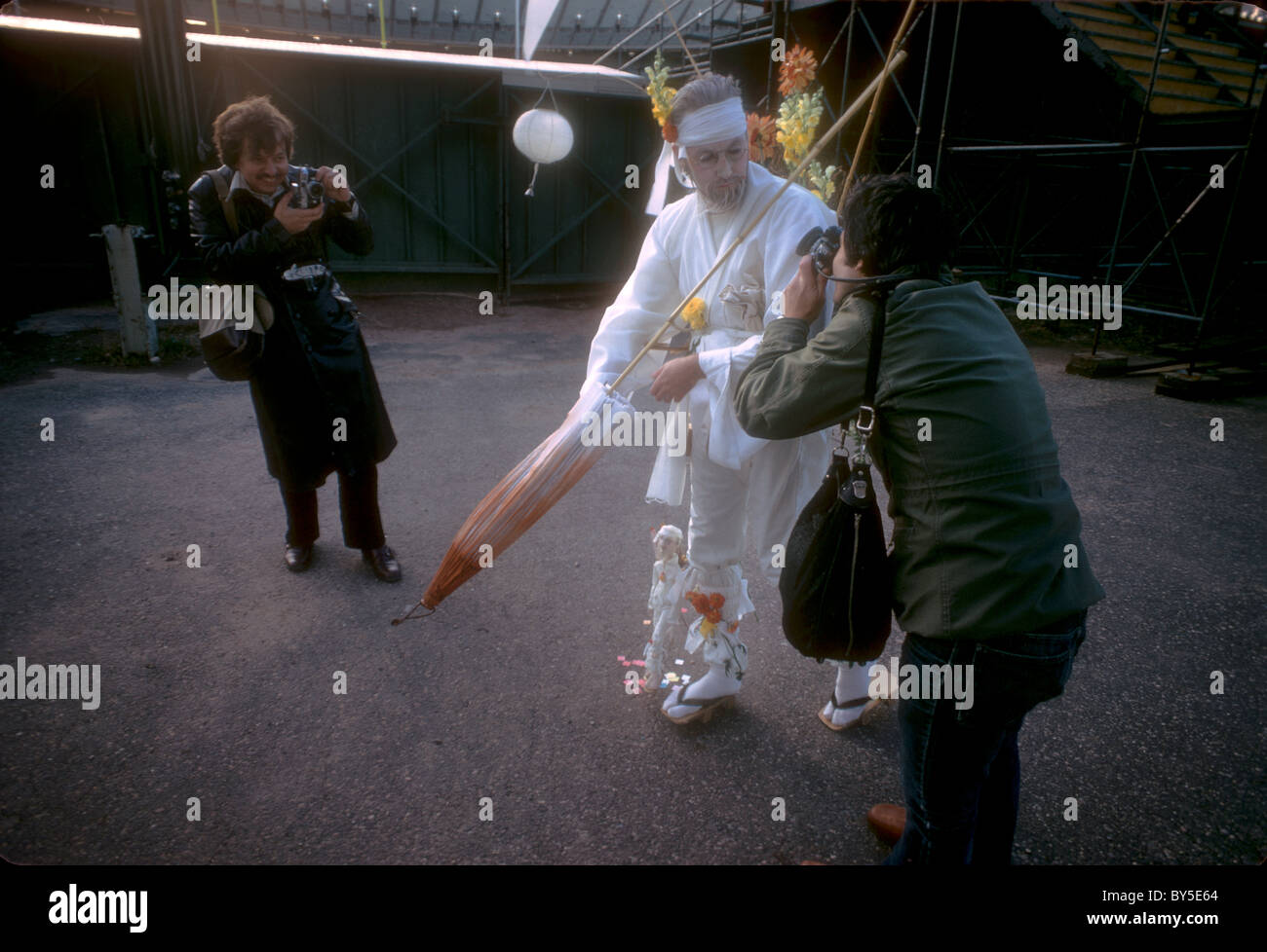 Performance artist John Eric Broaddus is photographed in Shea Stadium ...