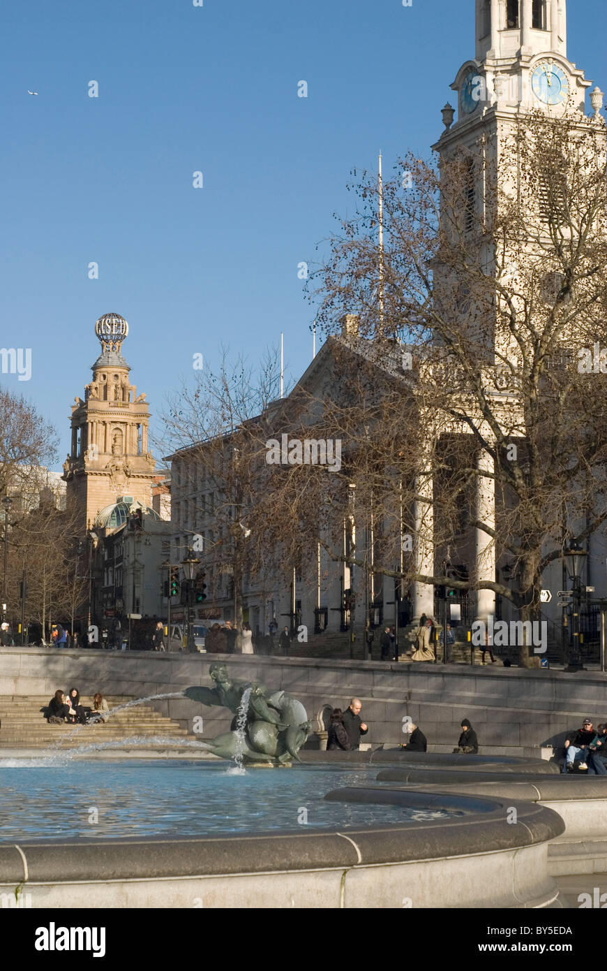 View across Trafalgar Square Stock Photo - Alamy
