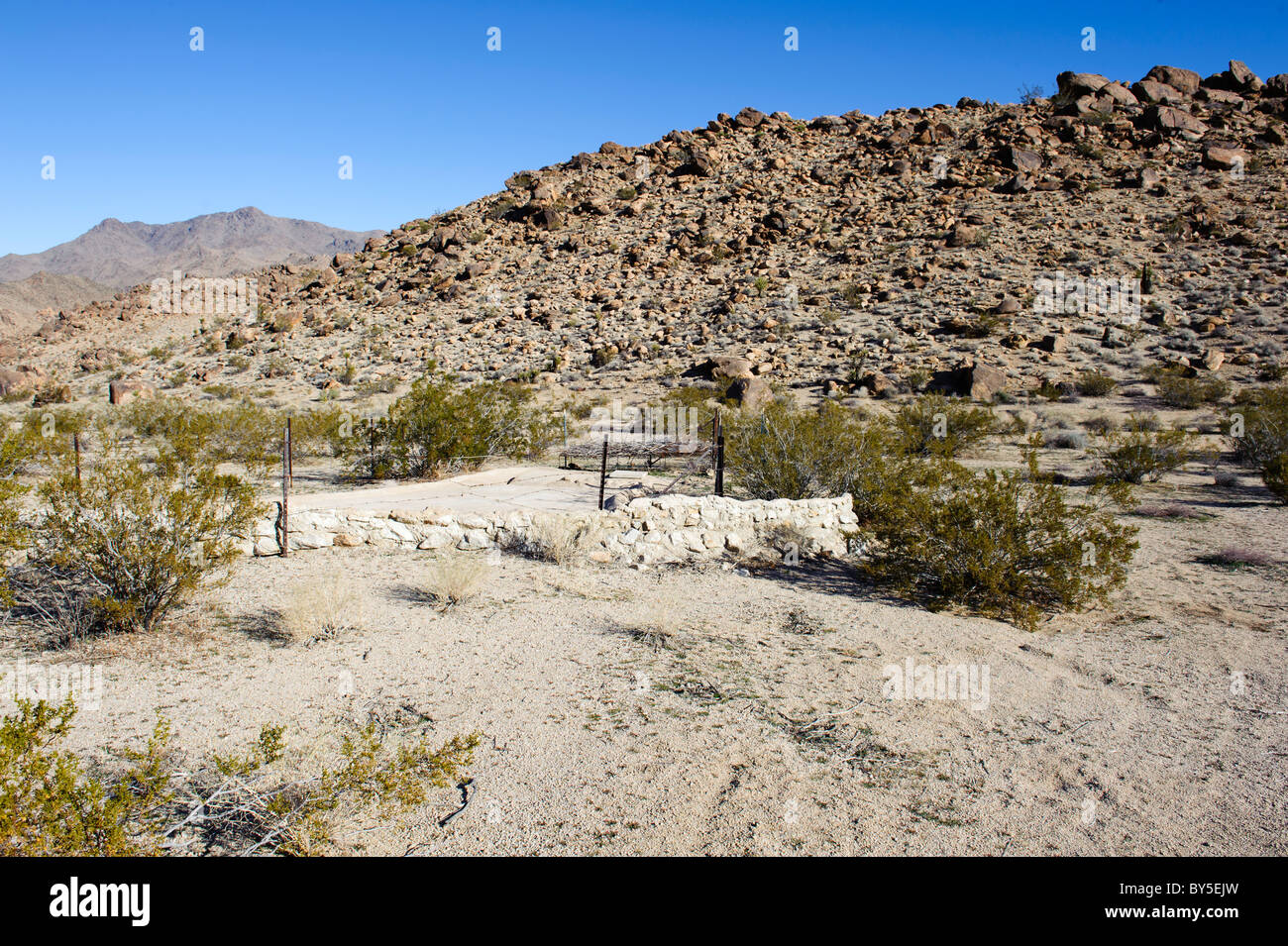 Guzzler in Chukar hunting area in the Western Mojave Desert near