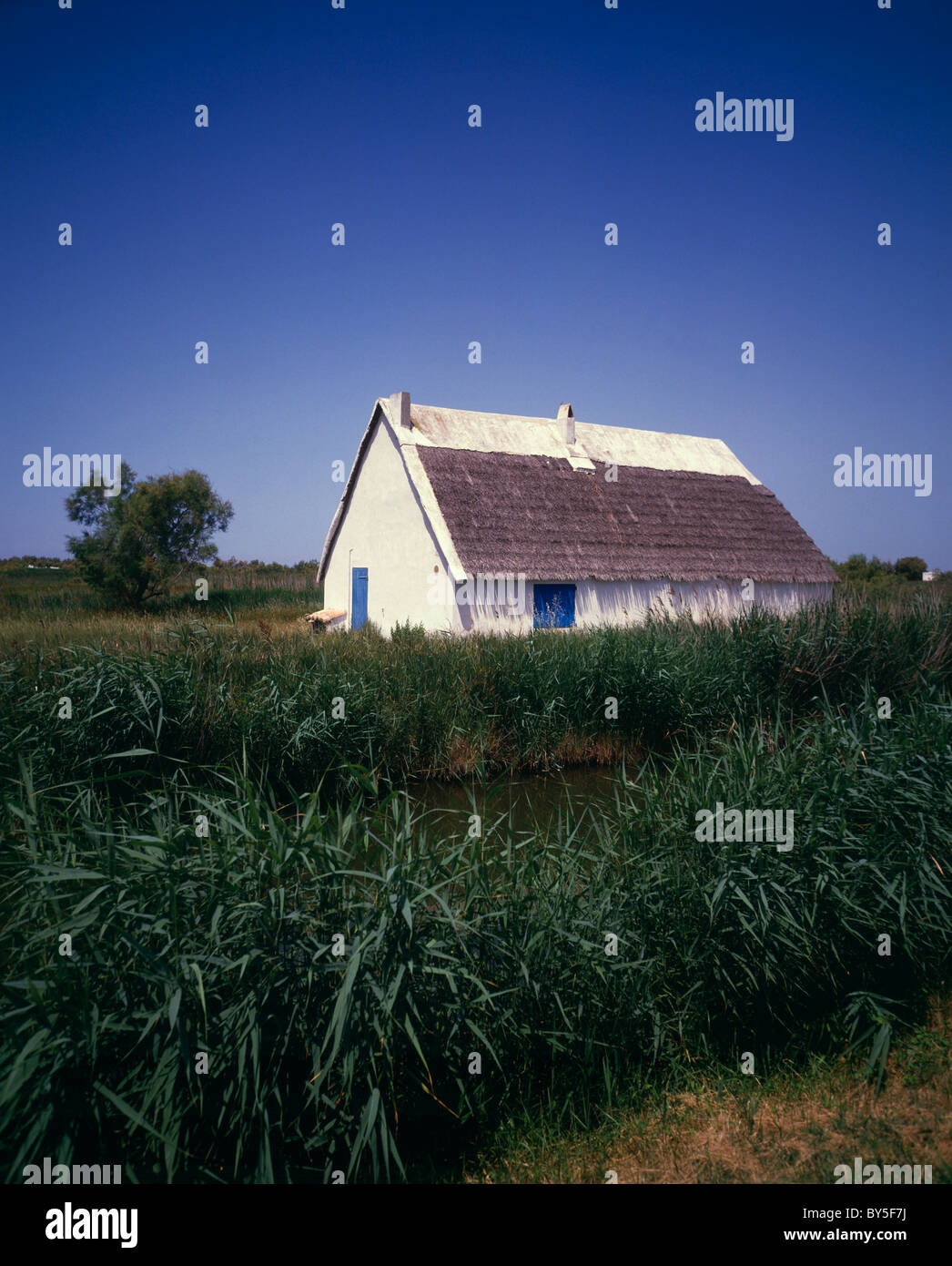 Provence, south of France, the cabane of a Camargue guardien or cowboy Stock Photo