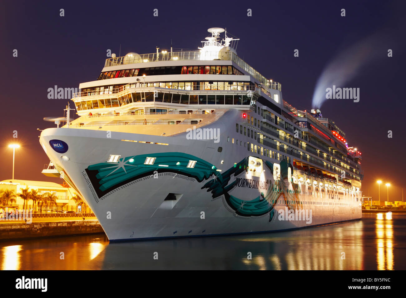 Cruise ship Norwegian Jade in Las Palmas on Gran Canaria, Canary Islands, Spain Stock Photo