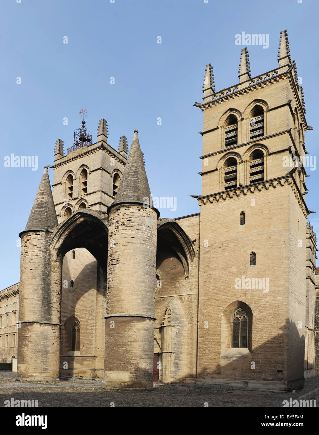 Cathedral Saint Pierre, in the sud of France, Montpellier Stock Photo