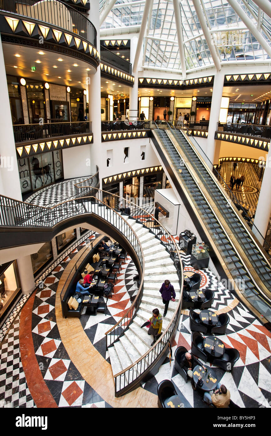 Germany,Berlin,interior of shopping center at Gendarmentmarkt Stock Photo