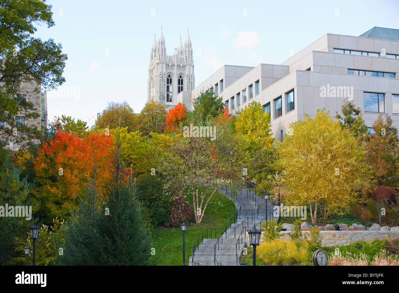 Boston College Campus Chestnut Hill, Massachusetts Stock Photo