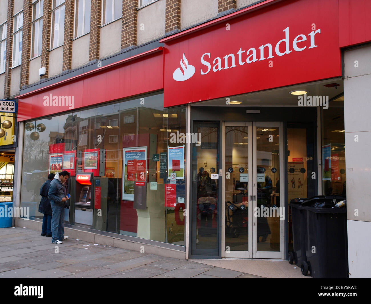 Santander Bank branch in Lewisham High Street England UK Stock Photo