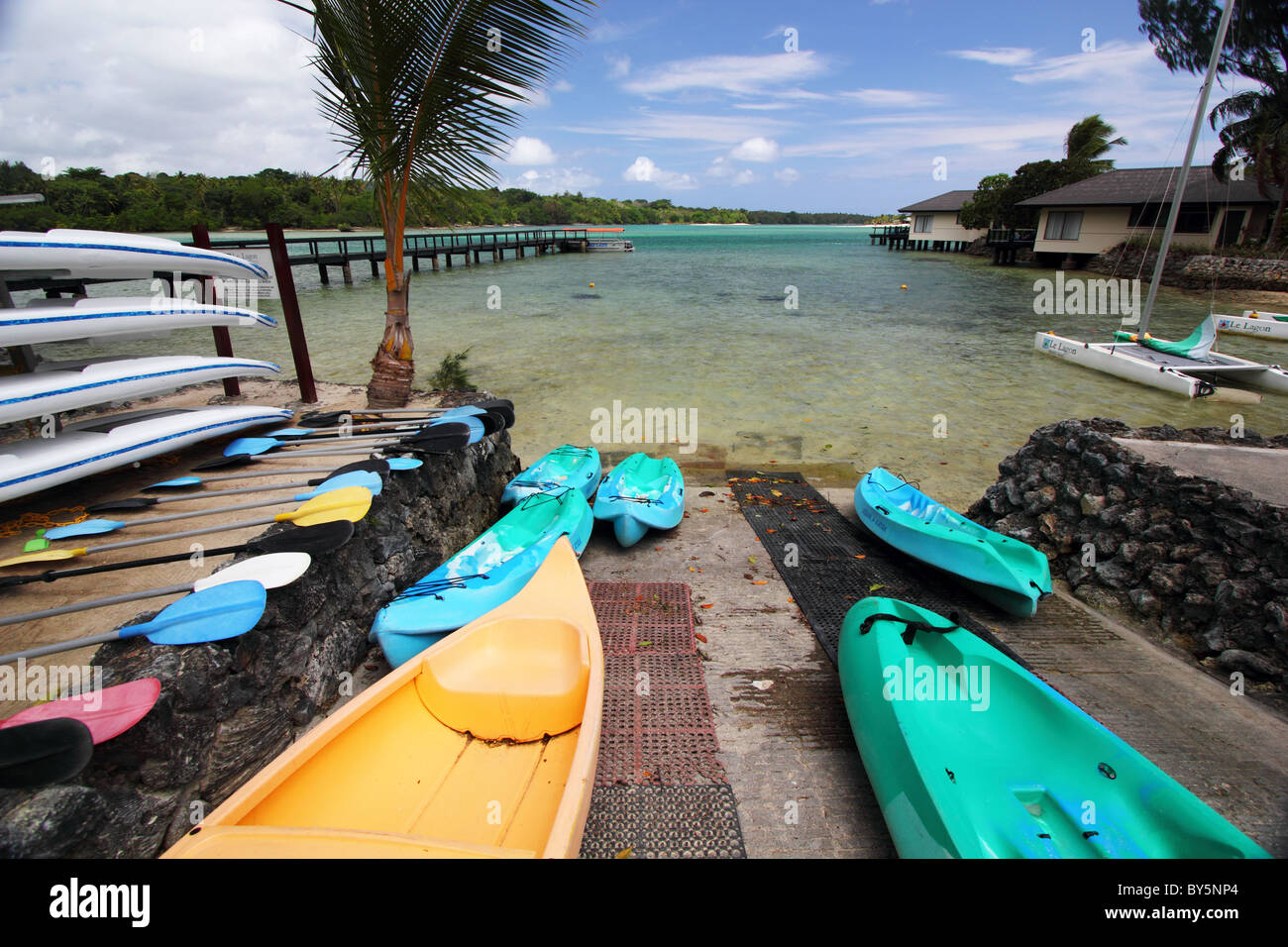 WATERCRAFT VANUATU RESORT BDB Stock Photo
