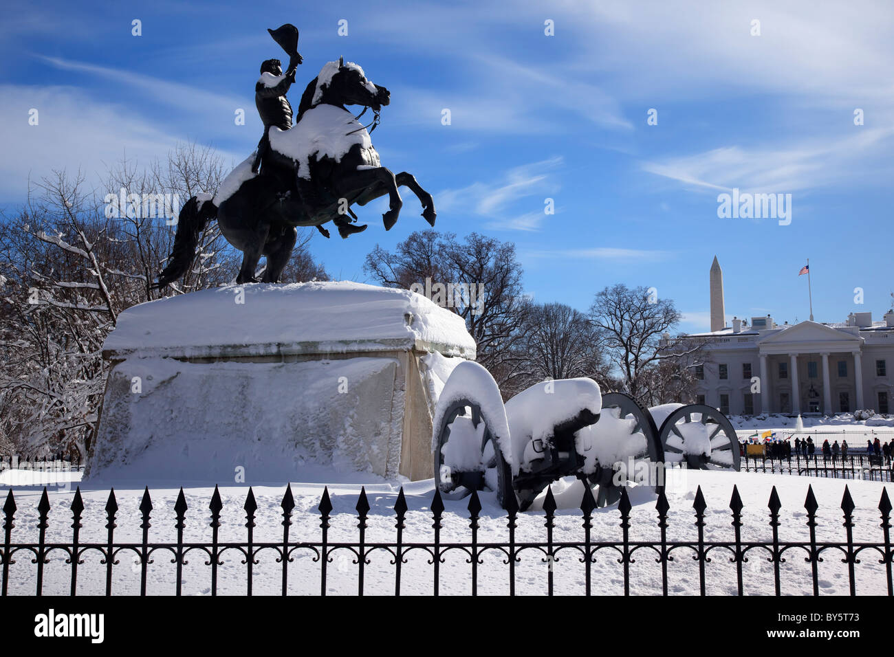 Andrew Jackson Statue Canons President's Park Lafayette Square White