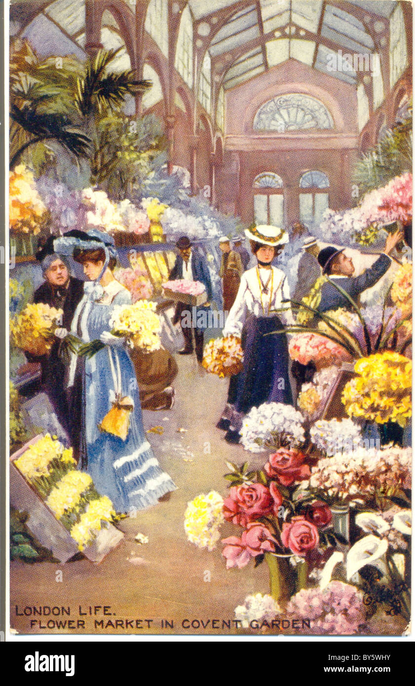 the flower market in Covent Garden Stock Photo Alamy