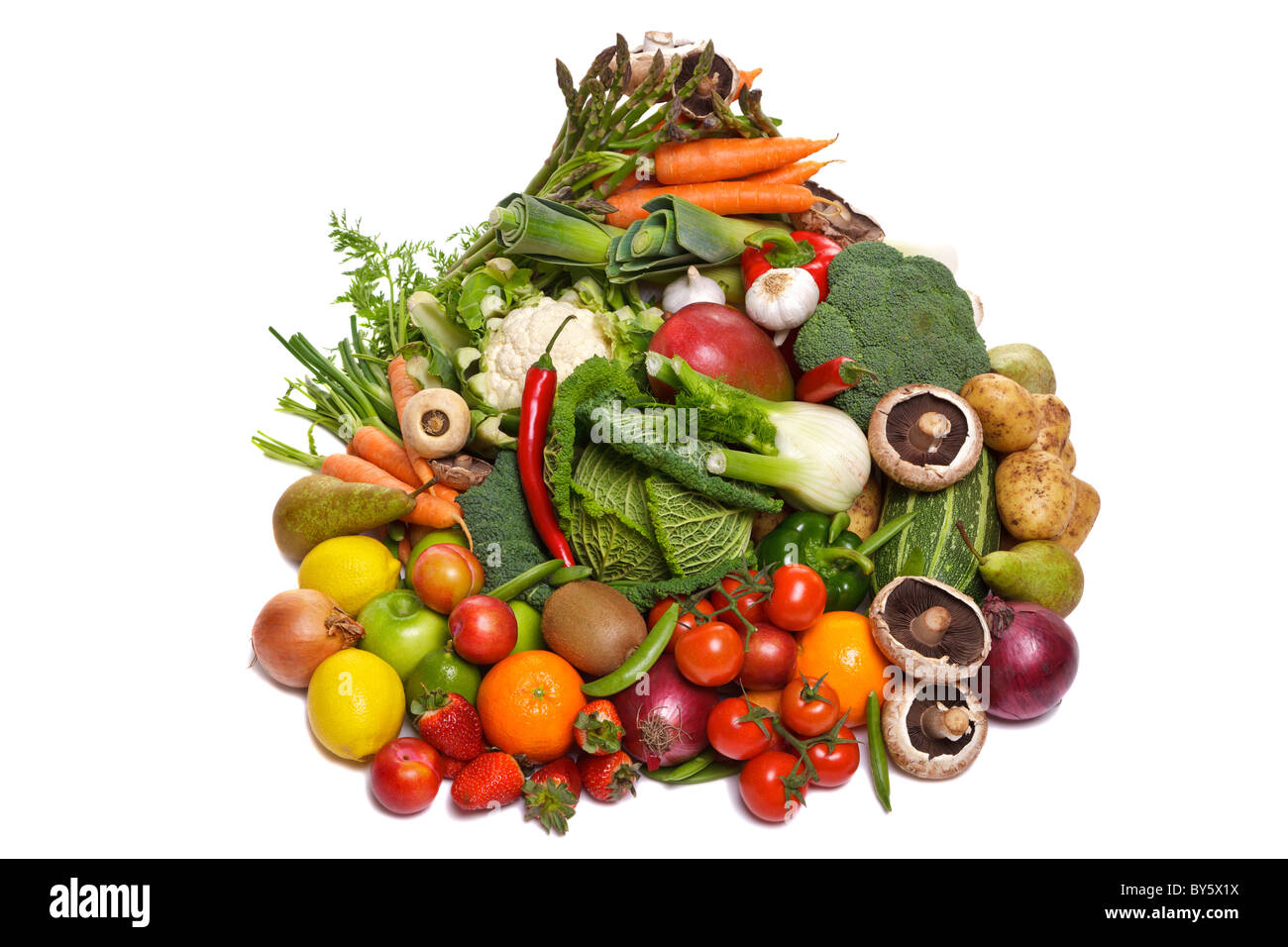 Fruit And Vegetables Cut Out Stock Photos & Fruit And Vegetables Cut