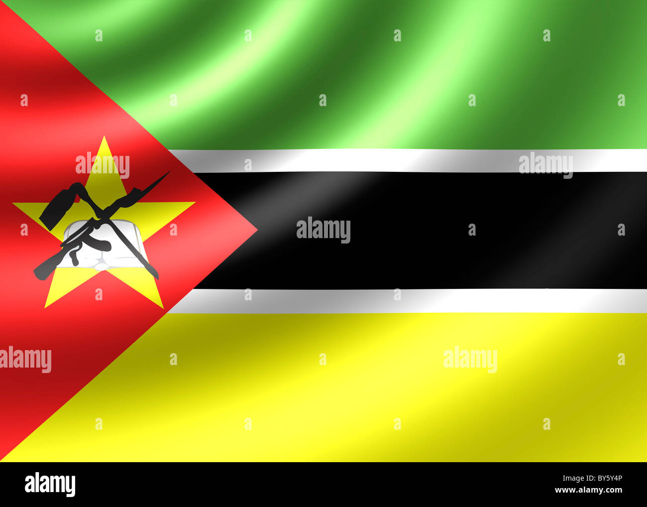 Mozambique flag Stock Photo