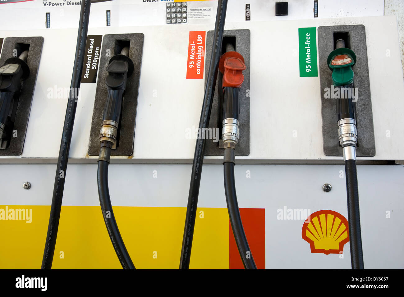 Shell Petrol Pumps in Cape Town Stock Photo