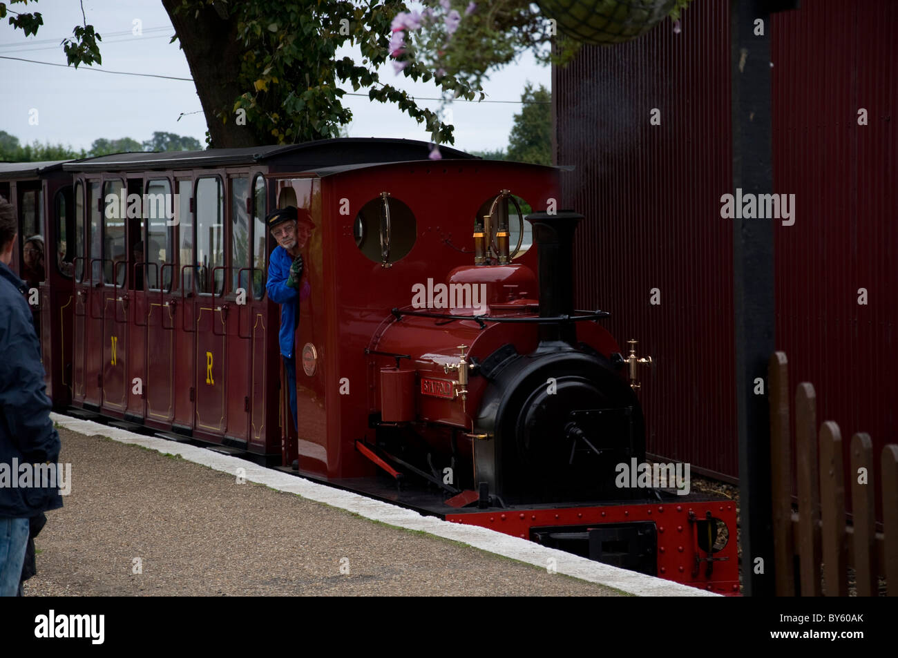 Small locomotive at Bressingham Steam Museum in Norfolk, England. Stock Photo