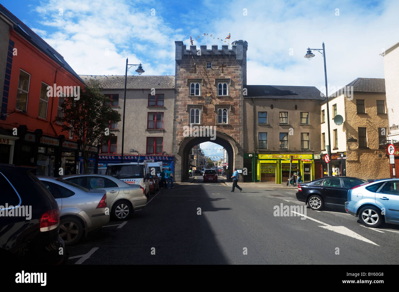 14th Century West Gate, O'Connell Street, Clonmel, County Tipperary, Ireland Stock Photo