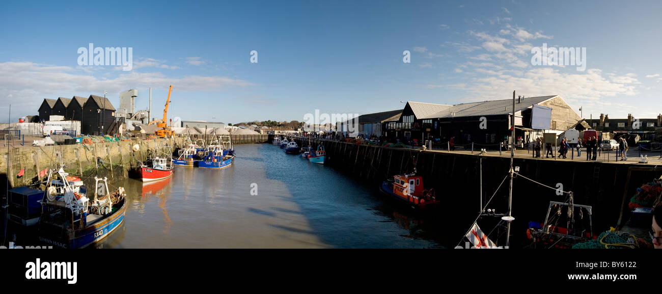 The Fishing Harbour harbor Whitstable Kent England Stock Photo