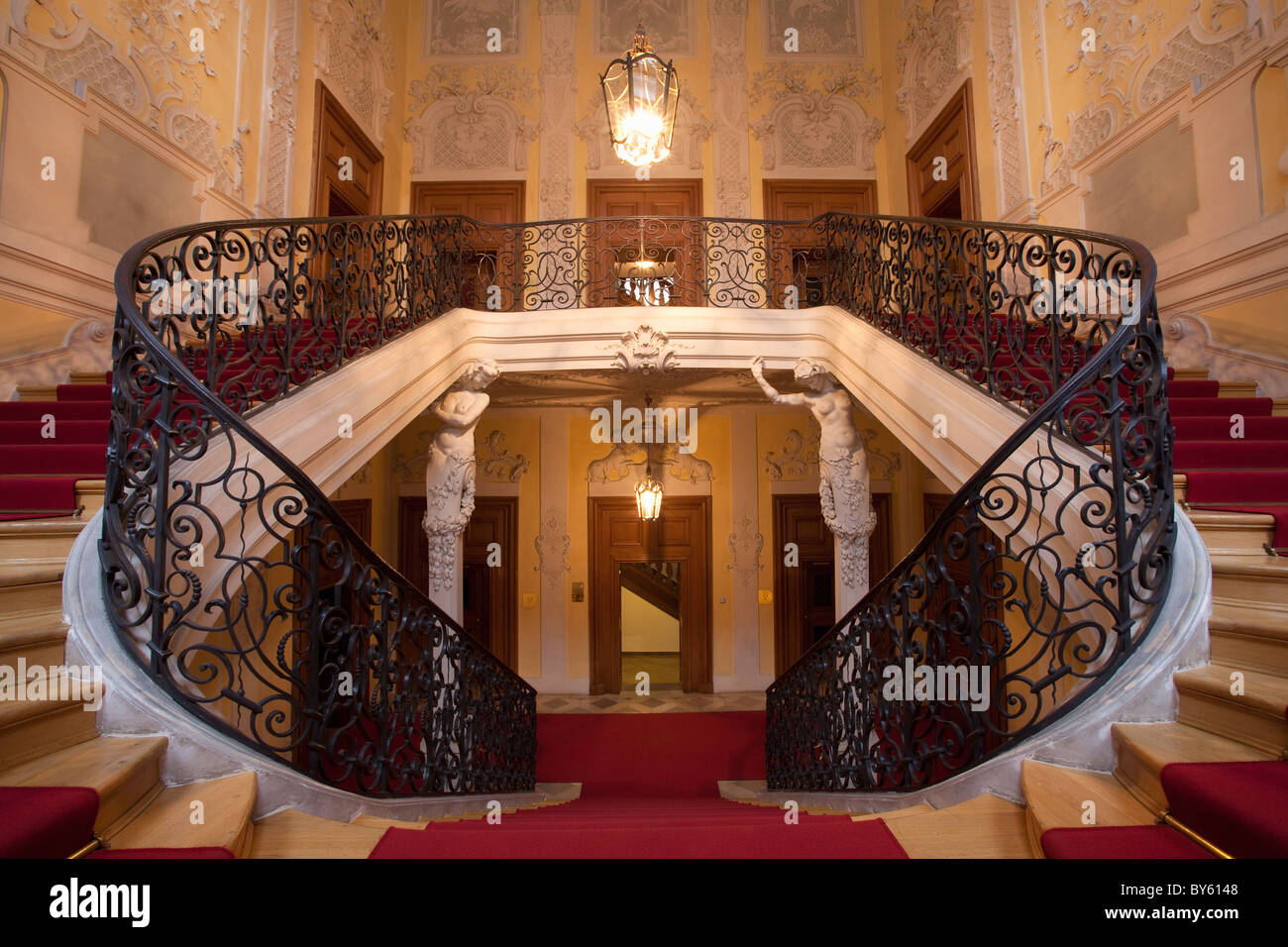 Germany,Munich,stairwell Stock Photo