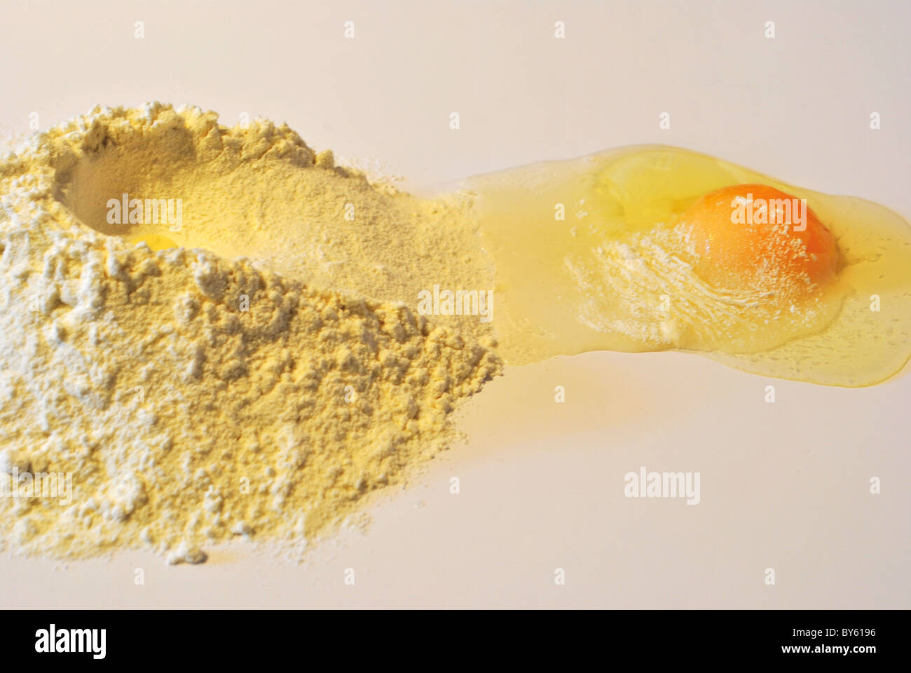 white wheat flour with eggs Stock Photo Alamy