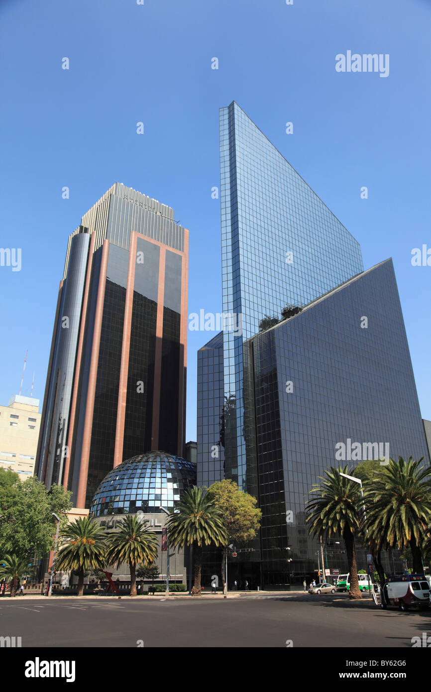 Mexican Stock Exchange Building, Centro Bursatil, Paseo de la Reforma, Reforma, Mexico City, Mexico, North America Stock Photo