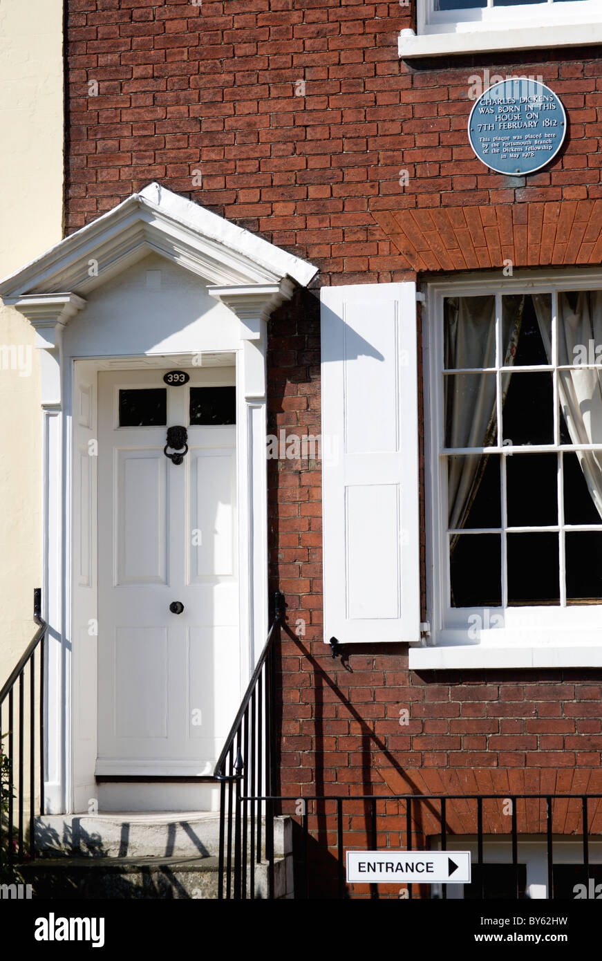 England Hampshire Portsmouth Charles Dickens Birthplace Museum with ...