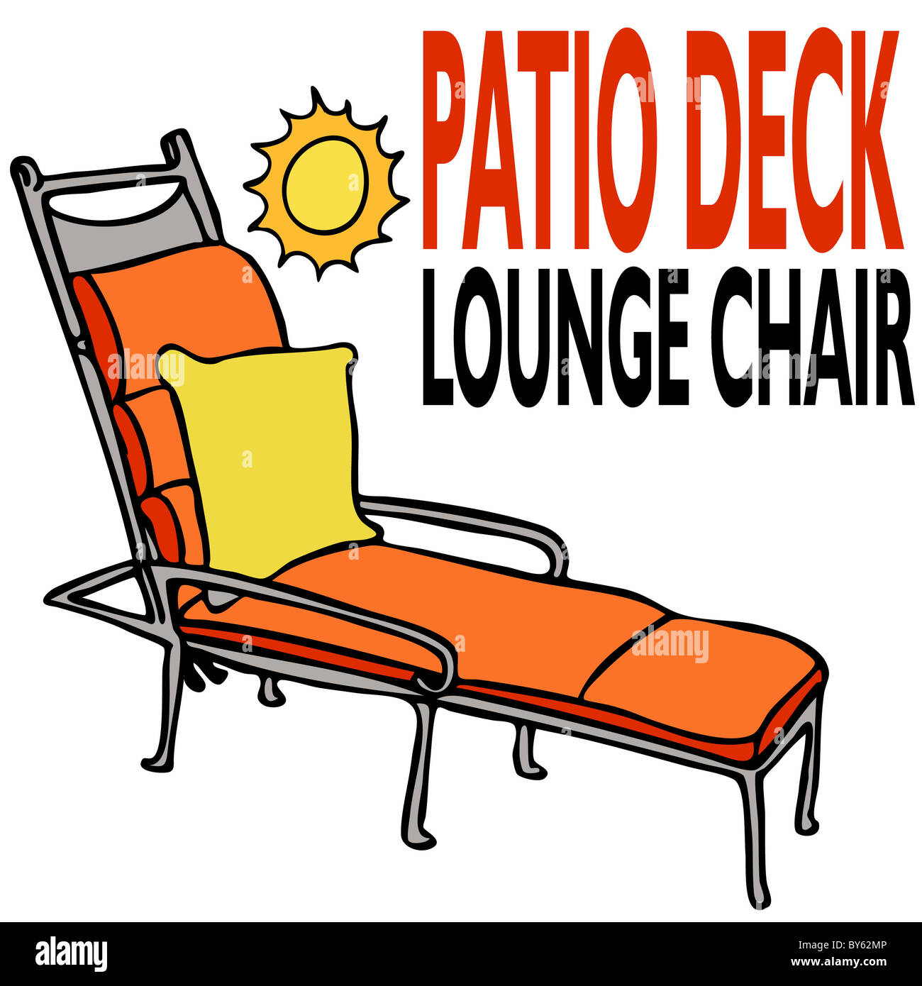 An Image Of A Patio Deck Lounge Chair Stock Photo 33939942 Alamy