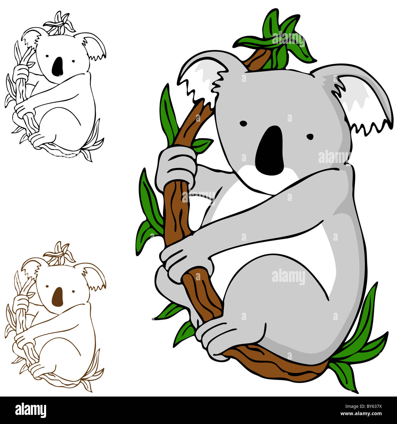 An image of a koala cartoon drawing Stock Photo - Alamy