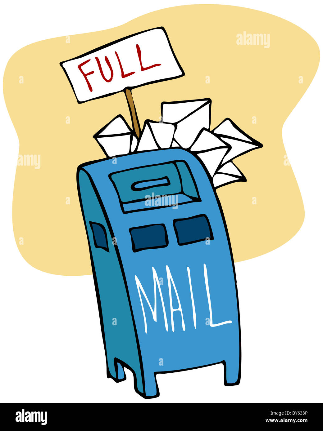 An image of a mailbox full of mail Stock Photo Alamy