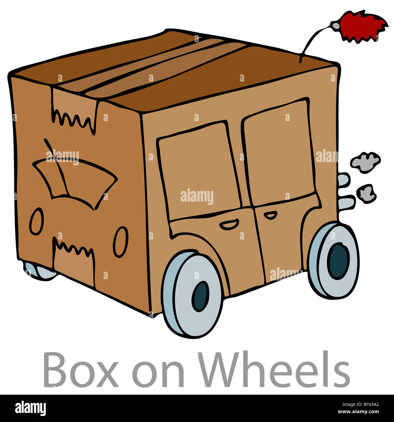 Cardboard box car Cut Out Stock Images & Pictures - Alamy