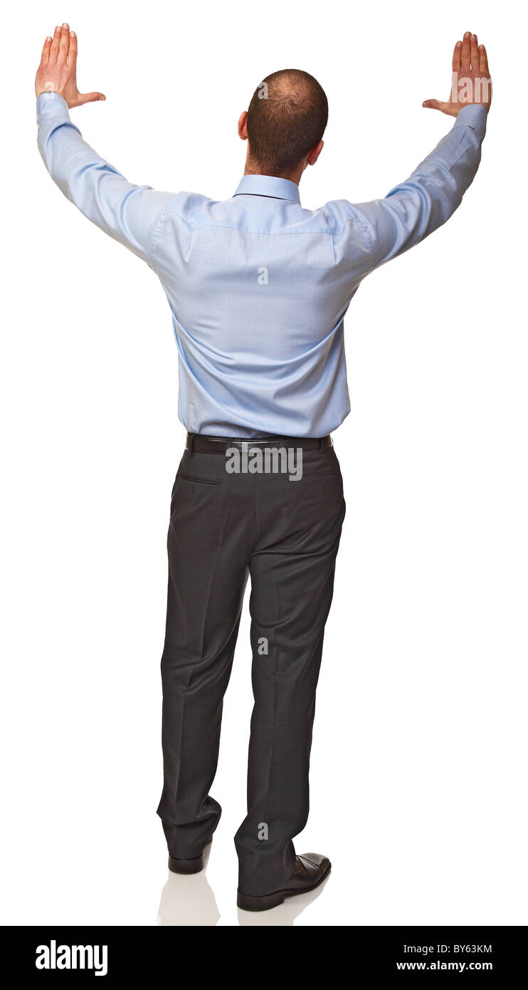 Young man back view isolated hi-res stock photography and images - Alamy