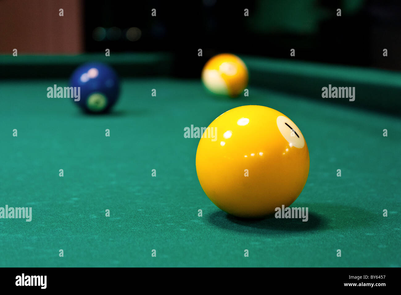 three billiard balls Stock Photo Alamy