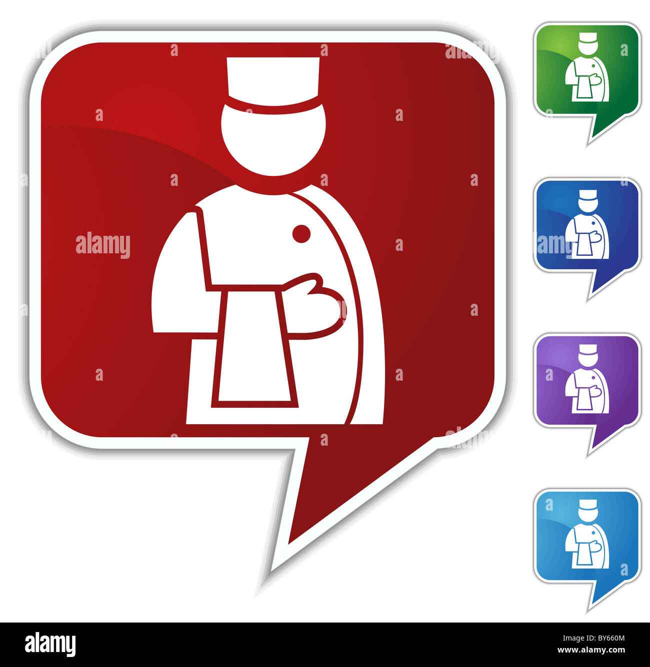 A set of butler / bellhop icons Stock Photo - Alamy