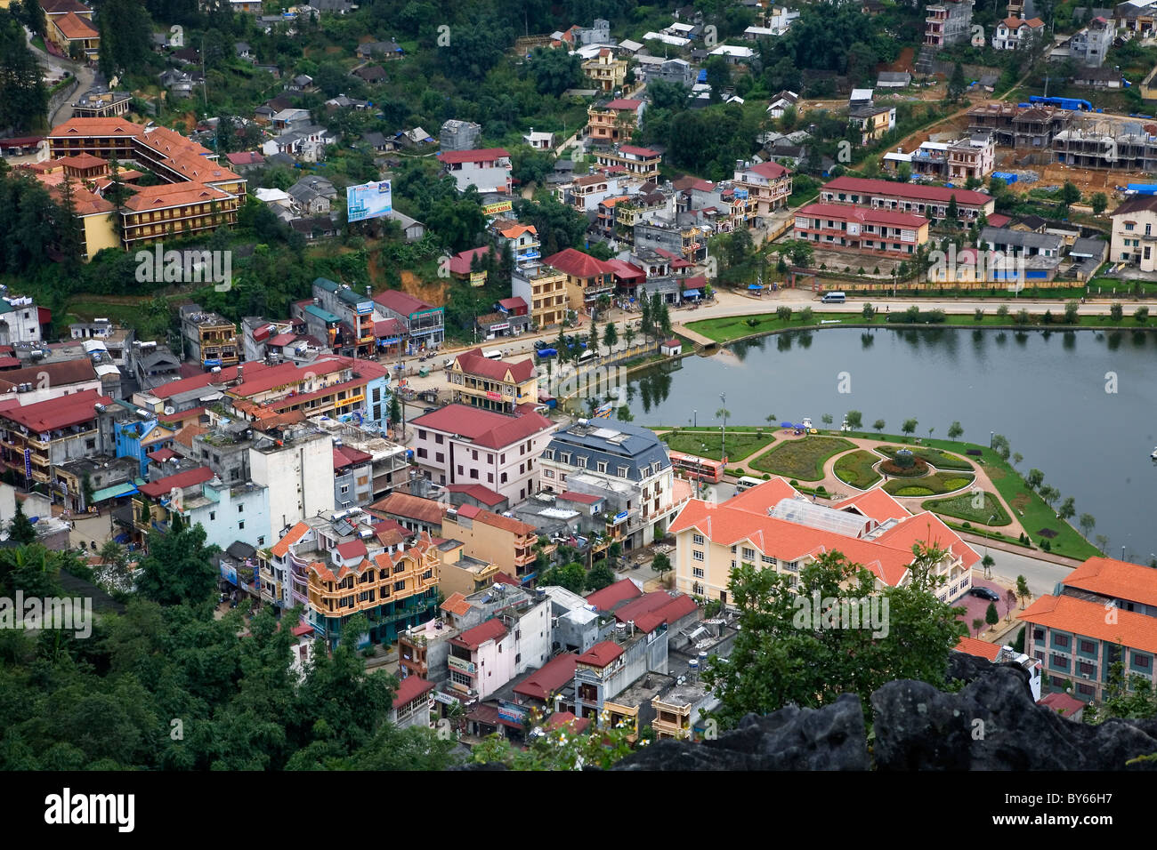 Aerial View Sapa Lao Cai Province Vietnam Stock Photo Alamy