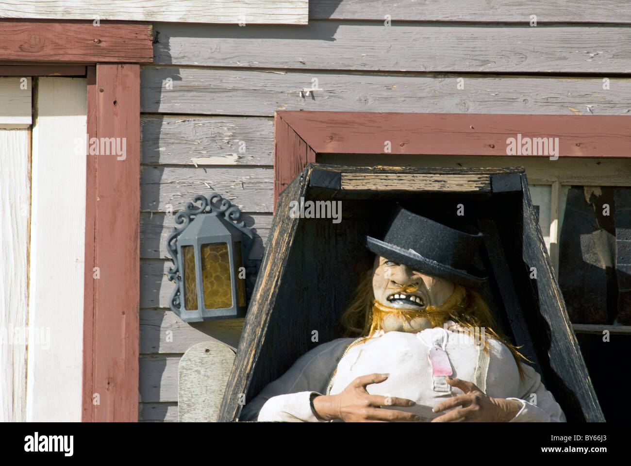 Undertakers Office at the Pioneer Living History Village Museum Stock